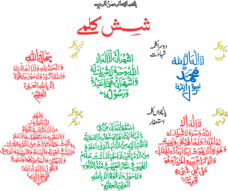 Read The 6 Kalmay Of Islam In Arabic Online